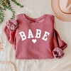 Simply Sage Market Babe Heart Lightweight Garment Dyed Sweatshirt - 3 of 4