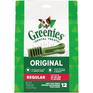 Greenies Regular Chewy Dental Dog Treats Original Chicken - 12oz - 1 of 4
