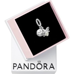 Sterling Silver Glow-in-the-Dark Firefly Dangle Charm with Glass, Unique Jewelry Gift for Women with Gift Box - 1 of 4