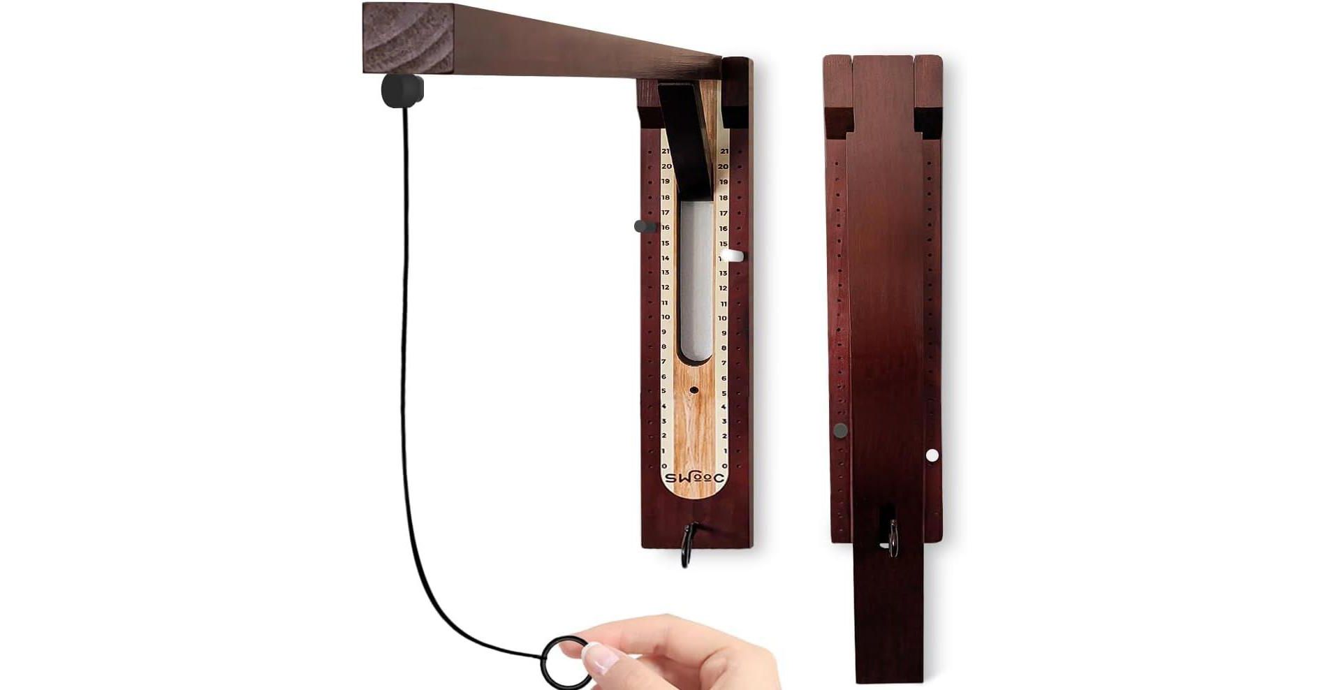 SWOOC Games - Hideaway Hook and Ring Game On A String - Weather Resistant & Easy Setup - Man Cave Games - Wall Games For Game Room Games - Wall Ring