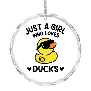 Duck Crystal Glass Christmas Tree Ornament, Hanging Decorations for Christmas Tree, Just a Girl Who Loves Ducks Crystal Glass - 1 of 4