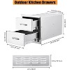 COZONY Stainless Steel Outdoor Kitchen Drawers, Commercial-Grade Flush Mount Storage System for BBQ Islands & Outdoor Kitchens - 2 of 4