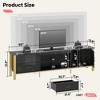 Bestier Modern 80''LED TV Stand for TVs up to 90‘’with Adjustable Tempered Glass Shelf, Entertainment Center with Storage Cabinet with Door & Drawers - 4 of 4