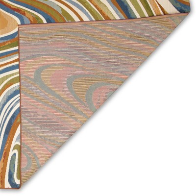 Serenity Swirls Abstract Indoor/Outdoor Rug 3'3" x 4'11"