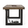 Christopher Knight Home Canyon Outdoor 40,000 BTU Fire Pit Dining Table with Tank Holder, Antique Teak/Black - 4 of 4