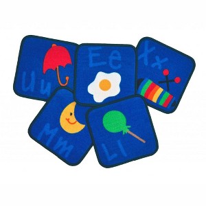 Carpets for Kids PLUS Fun with Phonics Seating Rug 12" Squares Kit Set of 26, Multicolored - 1 of 4