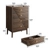 Mid-Century Modern 4 Drawer Storage Dresser with Wood Legs, Multipurpose Organizer for Bedroom, Living Room, or Entryway – The Pop Home - 4 of 4
