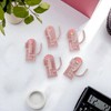 Unique Bargains Utility 3-Hook Adhesive Flower Light Pink 5Pcs - 2 of 4