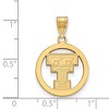 Black Bow Jewelry 14k Yellow Gold Plated Sterling Silver Texas Tech Red Raiders NCAA Small Pendant - 2 of 3
