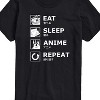 Men's - Instant Message - Eat Sleep Anime Repeat Short Sleeve Graphic T-Shirt - 2 of 4