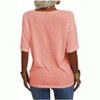 Imily Bela Women's Casual V Neck Half Sleeve Oversized T Shirt Solid Color Basic Top - 4 of 4
