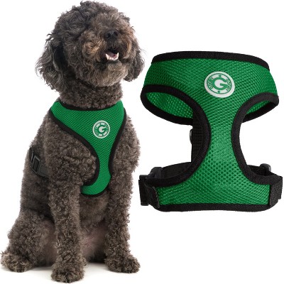 Gooby Soft Mesh Harness, Small Dog Harness with Breathable Mesh, Hunter Green, Large