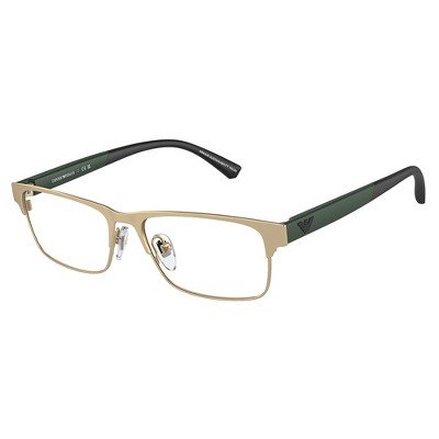 Emporio Armani EK 1001 3002 Childrens Rectangle Eyeglasses Matte Pale Gold 47mm