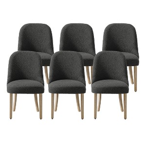 WestinTrends Genevieve Mid-Century Modern Upholstered Boucle Dining Chair (Set of 6) - 1 of 4