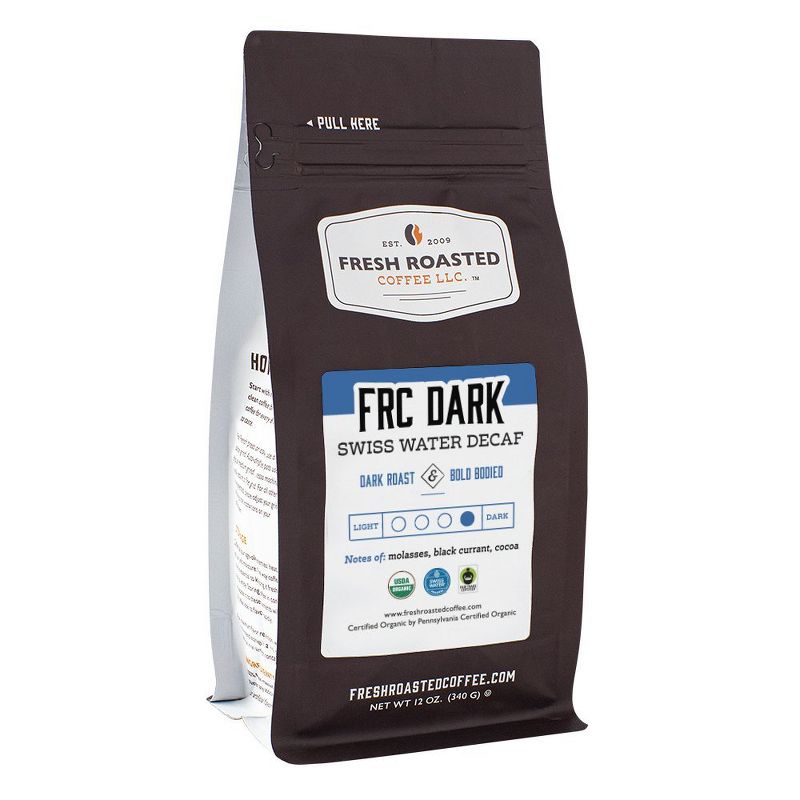 Fresh Roasted Coffee, Organic FRC Dark Decaf, Ground Coffee, 1 of 5