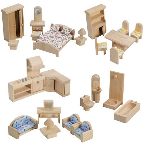 Plan Toys Classic Dollhouse Furniture Set Target