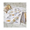tagltd Set of 2 Fromage Cheese Themed with Coordinating Yellow and Black Stripe Cotton   Kitchen Dishtowels 26L x 18W in. Decoration Décor - 4 of 4