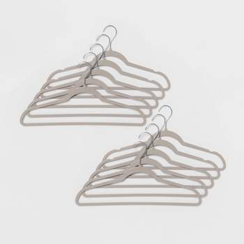 10pk Thin Plastic Hangers Gray - Brightroom™