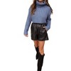 Women's Turtleneck Cropped Sweater - Cotton Candy - 3 of 4