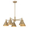 Savoy House Pharos 5 - Light Chandelier in  Noble Brass - 3 of 4