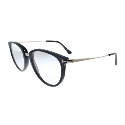 Tom Ford Soft FT5640-B 001 Womens Round Eyeglasses Shiny Black And  Rose Gold 51mm