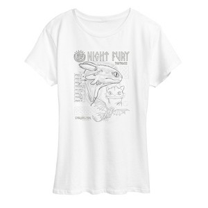 Women's - How to Train Your Dragon - Night Fury Research Short Sleeve Graphic T-Shirt - 1 of 4