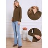 INSPIRE CHIC Women's Button Down Collared V Neck Long Sleeve Casual Blouse - 2 of 4