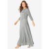 Roaman's Women's Plus Size Lace Popover Gown - 4 of 4