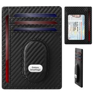 Slim Wallet for Samsung Smarttag2 Front Pocket Minimalist Leather Wallet Compatible - 1 of 4