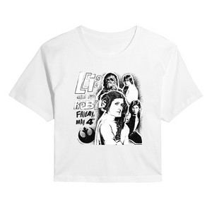 Women's - Star Wars - Leia And The Rebels Cropped Graphic T-Shirt - 1 of 4