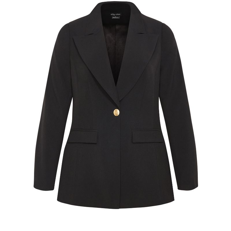 Women's Plus Size Sloane Jacket - black | CITY CHIC, 5 of 8
