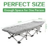 SUGIFT Camping Cot with Mattress 75" x 28" inch Folding Bed with Carry Bag, Silver - 2 of 4