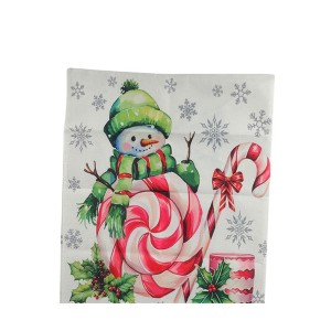 Unique Bargains Dining Chair Slipcovers Candy Cane Linen Red White 22.83"x19.29" 1 Pc - 1 of 4