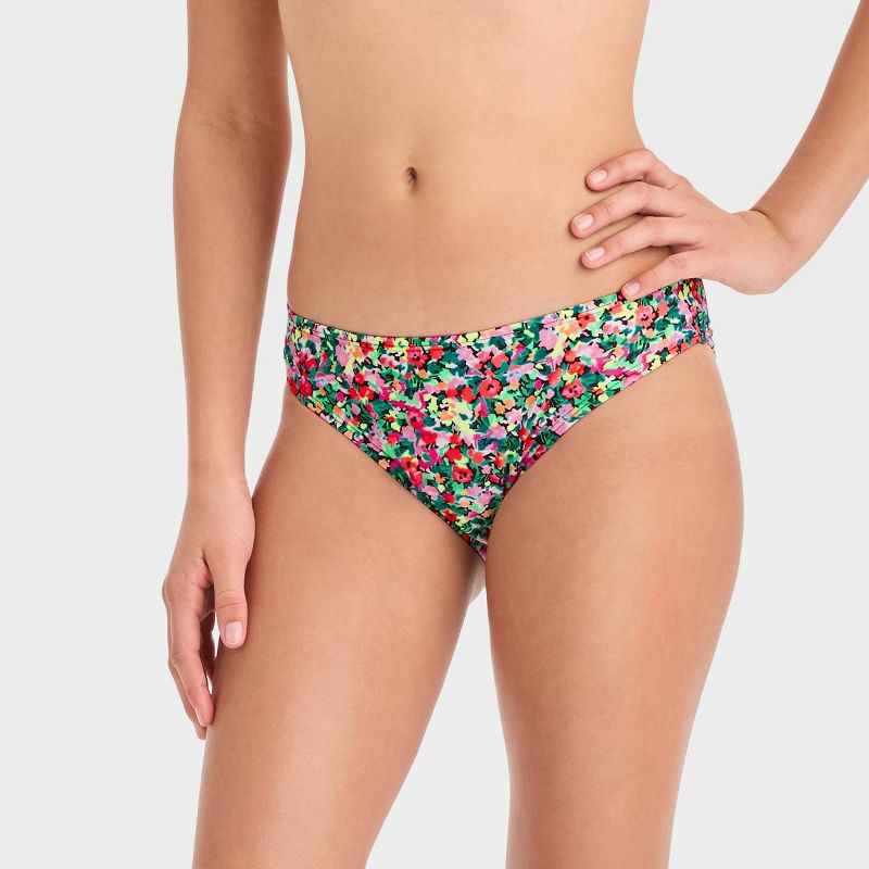 Girls&#39; &#39;Sweet Summer Disty&#39; Floral Printed Bikini Swim Bottom - art class&#8482;, 1 of 5