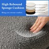 Gericco 16.9" Round Ottoman with Storage for Living Room Small Boucle Foot Stool Modern Upholstered Vanity Stool Ottoman Foot Rest - 3 of 4