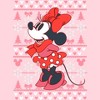 Juniors Womens Mickey & Friends Minnie Winter Sweater T-Shirt - 2 of 4