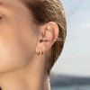 3 Pairs Small Gold Hoop Earring, 14K Gold Plated Earring Stacks Butterfly Heart Star Moon Bow Four Leaf Rhombus Round CZ Pearl - 4 of 4
