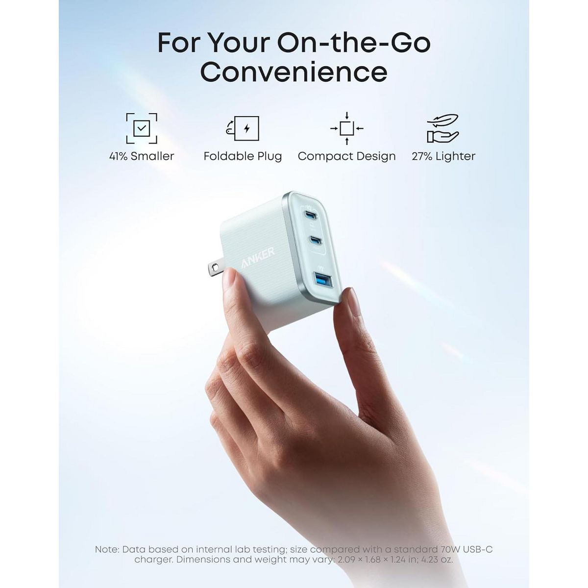 Anker Nano Charger, Ultra-Fast 70W Output 3-Port - thumbnail 9