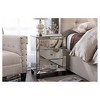 Chevron Modern And Contemporary Hollywood Regency Glamour Style Mirrored 3 - Drawers Nightstand Bedside Table - Baxton Studio - image 4 of 4