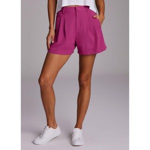 white christmas dresses Khaki Linen Shorts with Pockets Belt Loops and Button Fastening Large main image 1
