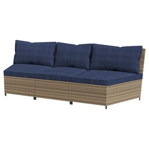 YARDSIGHT Three-Seater Armless Sofa - Space-Efficient & Stylish for Living Rooms, Studios & More - 1 of 4