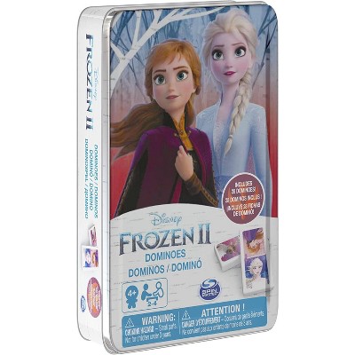 Spin Master Games Disney Frozen 2 Dominoes Game Set in Storage Tin, for Families and Kids Ages 4 & up
