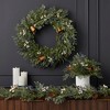 Christmas Mixed Mica Foliage with Blueberries and Harmony Bells 9ft Garland Pre-Lit with 50 LED Fairy Lights B/O - 4 of 4