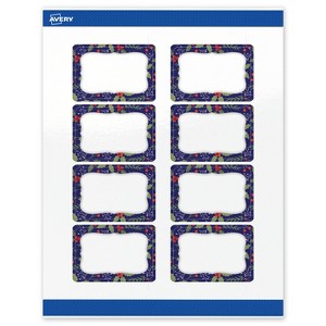 Avery Labels, 2" x 3", Silver-Navy, Glossy, 80 total - 1 of 4