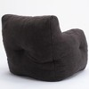Soft Teddy Fabric Tufted Foam Bean Bag Chair - 4 of 4