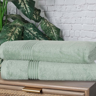 Oversized Sage Egyptian Cotton Washcloth Set