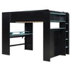 Polibi Full Size Gaming Loft Bed with RGB Light Strip, USB Charging and Storage Space - 4 of 4