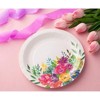 Juvale 80 Pack Vintage Disposable Floral Party Plates, 9 Inches, For Tea Party, Wedding, Bridal, & Baby Shower - 3 of 4