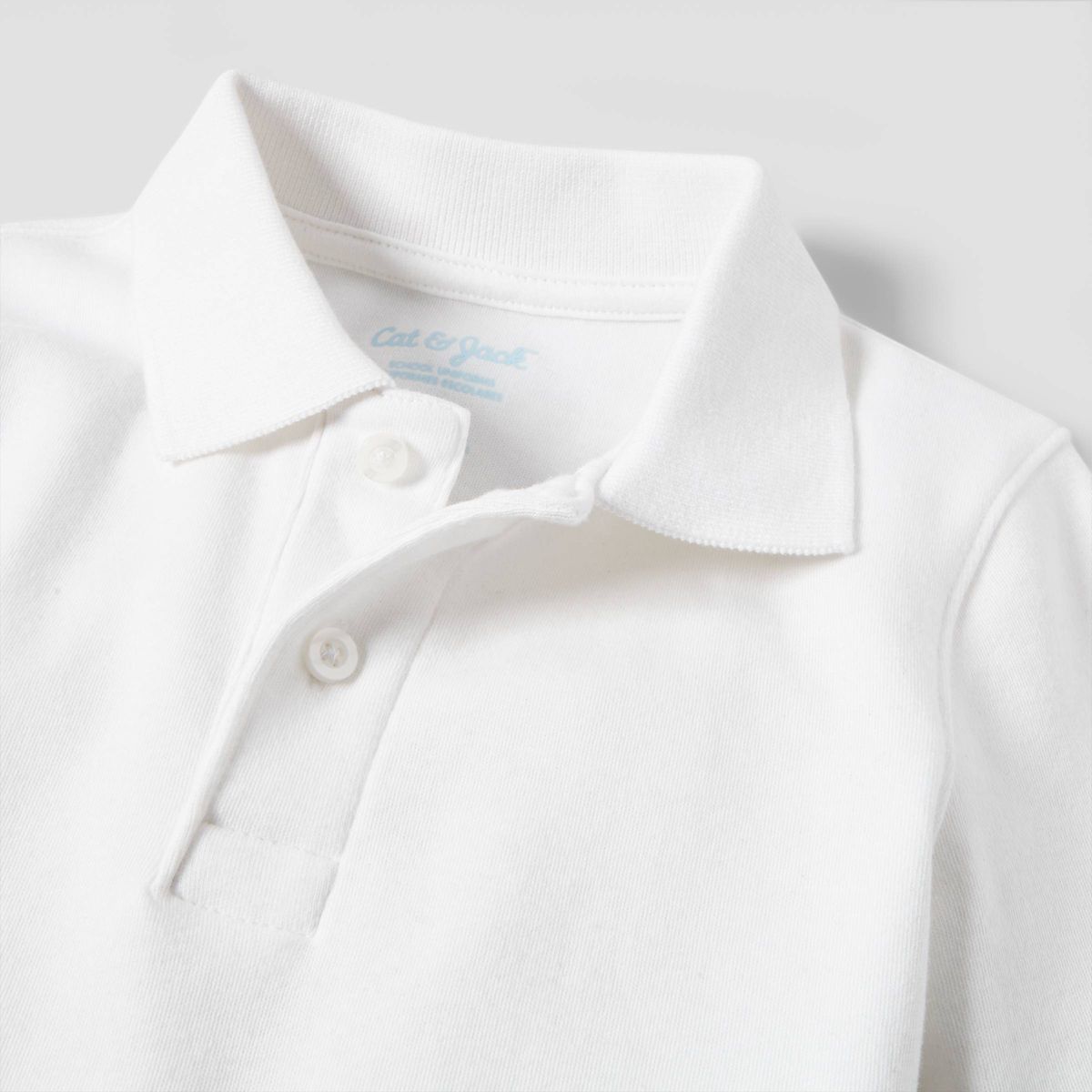 Toddler Boys' Long Sleeve Interlock Uniform Polo Shirt - Cat & Jack™ - thumbnail 3