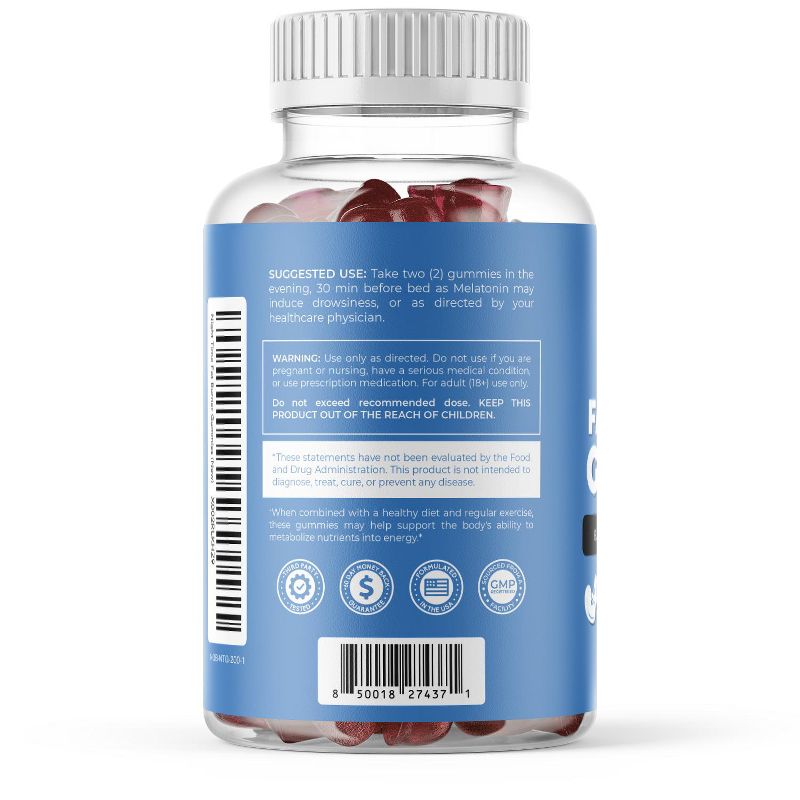 Night Time Fat Burner Gummies, Appetite Suppressant for Weight Loss Gummies, Nobi Nutrition, Raspberry 60ct, 4 of 6